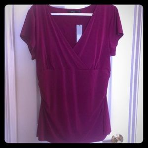 New with tags dress shirt - raspberry color